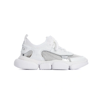 Shop Moncler White Nylon Sneakers