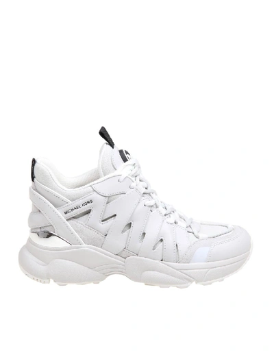Shop Michael Kors Hero Mesh Sneakers In White