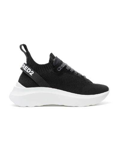Shop Dsquared2 Black Polyester Sneakers