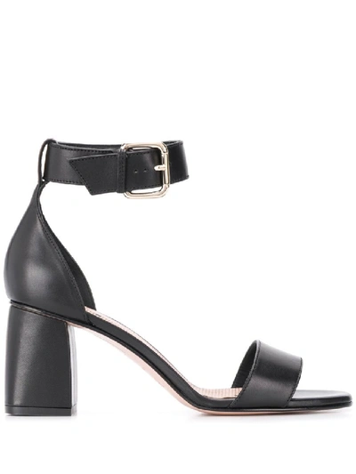Shop Red Valentino Black Leather Sandals