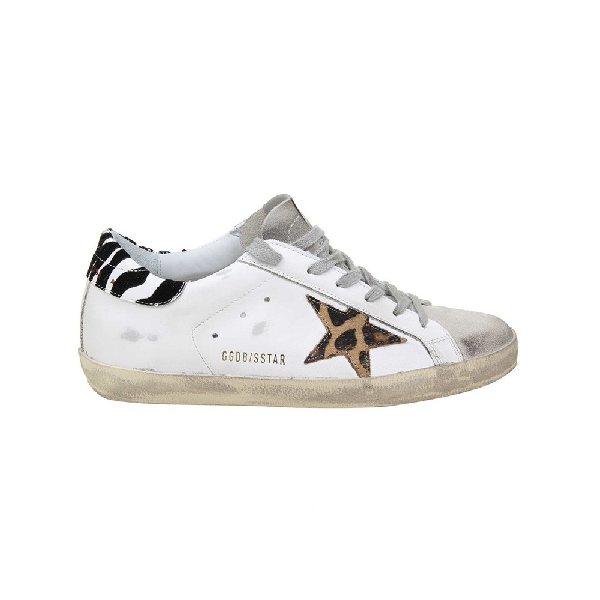 golden goose leopard calf hair sneakers