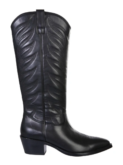 Shop Ash Delirium Black Leather Boots