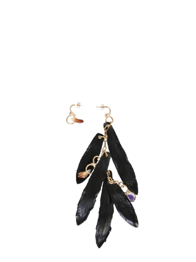 Shop Dsquared2 Black Brass Earrings In Not Applicable