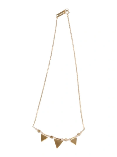 Shop Isabel Marant Rocio Beige Brass Necklace In Not Applicable