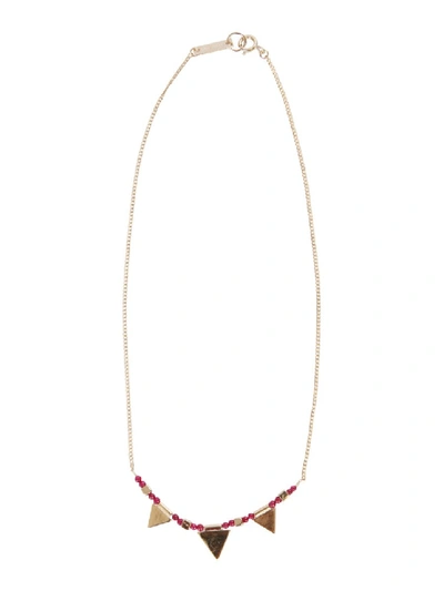 Shop Isabel Marant Rocio Red Brass Necklace In Not Applicable