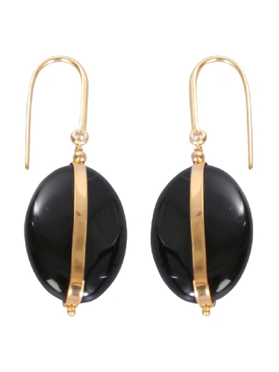 Shop Isabel Marant Black Brass Earrings