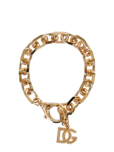 Shop Dolce & Gabbana Gold Brass Bracelet In Not Applicable
