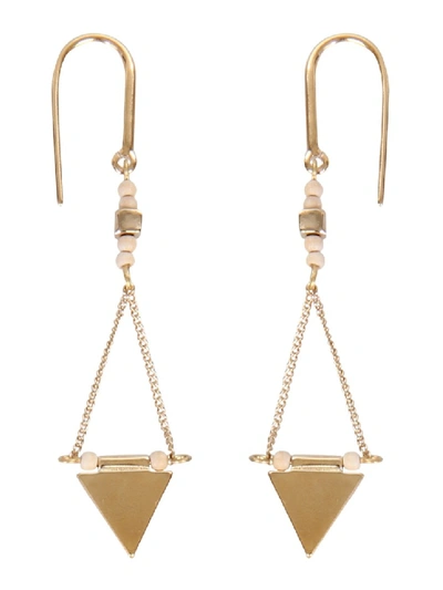 Shop Isabel Marant Rocio Beige Brass Earrings In Not Applicable