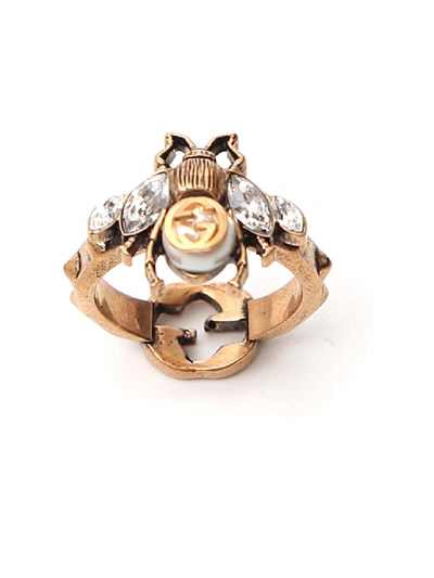 Shop Gucci Gold Metal Ring In Not Applicable