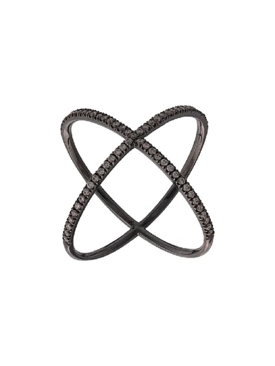 Shop Eva Fehren Black Diamond X-ring In Not Applicable