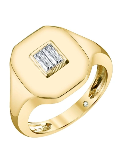 Shop Shay 18k Gold Baguette Pinky Diamond Ring In Not Applicable