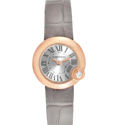Shop Cartier Ballon Blanc Rose Gold Diamond Ladies Watch Wgbl0002 Box Card In Not Applicable