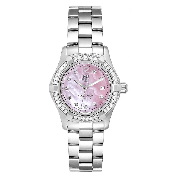 tag heuer women's aquaracer mother of pearl diamond watch