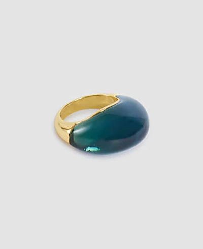 Shop Ann Taylor Glass Cocktail Ring In Gold