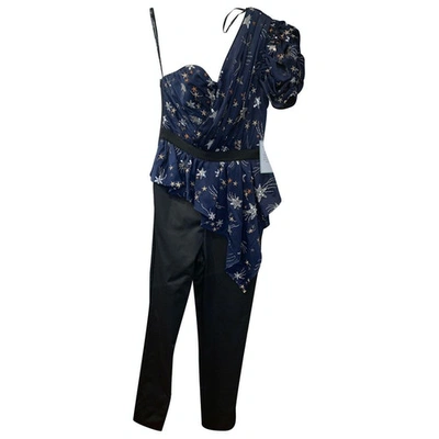Pre-owned Self-portrait Jumpsuit In Navy
