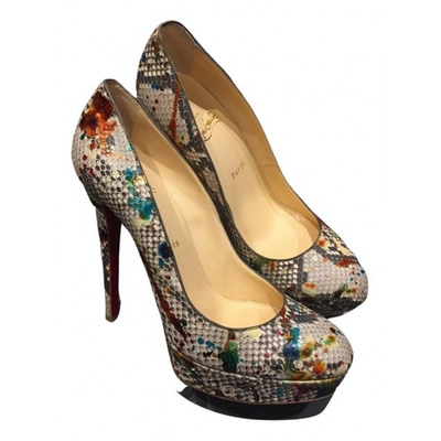 Pre-owned Christian Louboutin Multicolour Python Heels
