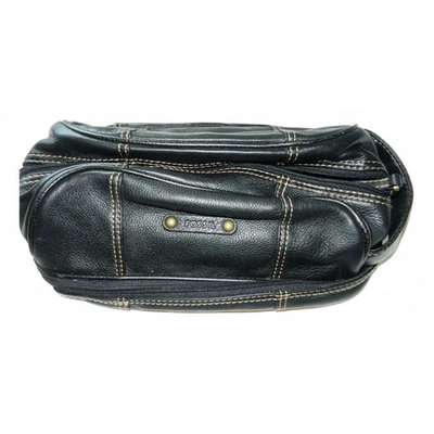 Pre-owned Fossil Leather Vanity Case In Black