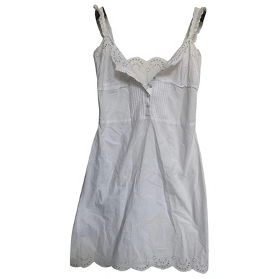 Pre-owned Guess White Cotton Dress