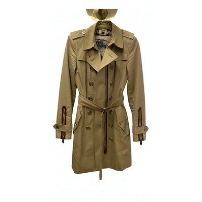 Pre-owned Burberry Camel Cotton Trench Coat