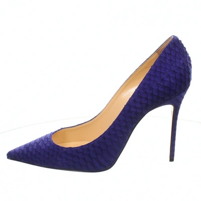 Pre-owned Christian Louboutin Purple Leather Heels