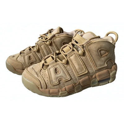 Pre-owned Nike Air More Uptempo Camel Suede Trainers | ModeSens