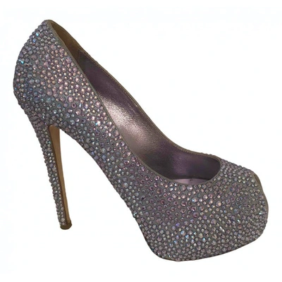 Pre-owned Le Silla Glitter Heels In Turquoise