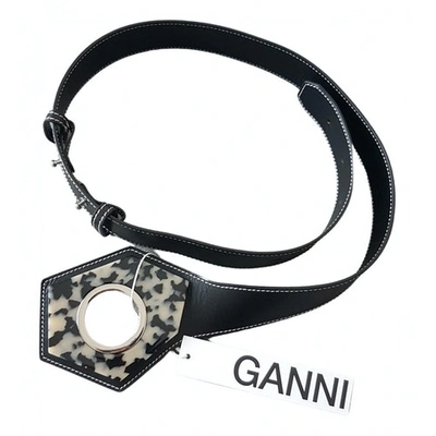Pre-owned Ganni Fall Winter 2019 Black Leather Belt