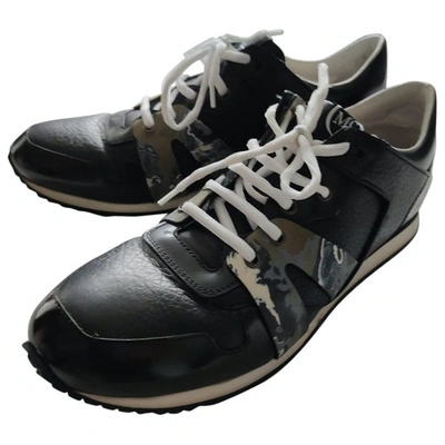 Pre-owned Mcq By Alexander Mcqueen Black Leather Trainers