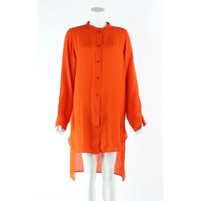 Pre-owned Stella Mccartney Orange Silk Dress