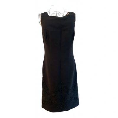 Pre-owned Dolce & Gabbana Wool Mid-length Dress In Black