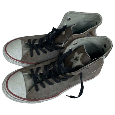 Pre-owned Converse Cloth High Trainers In Other