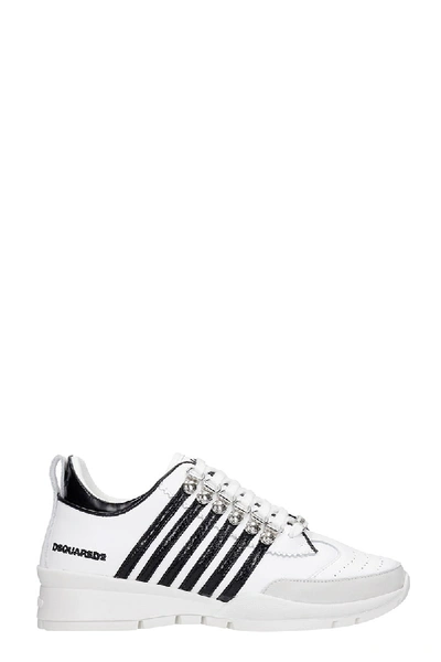 Shop Dsquared2 251 Sneakers In White Leather