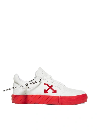 Shop Off-white Sneakers In White Red