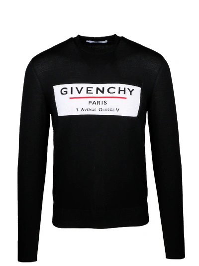 Shop Givenchy Label Sweater In Black