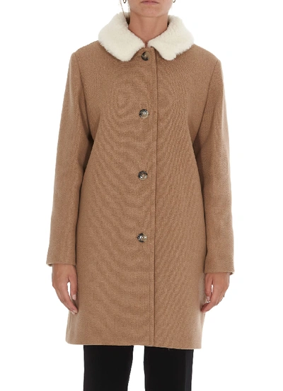 Shop Apc New Doll Coat In Beige