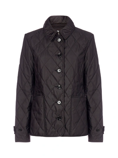 Shop Burberry Fernleigh Quilted Nylon Jacket In Black