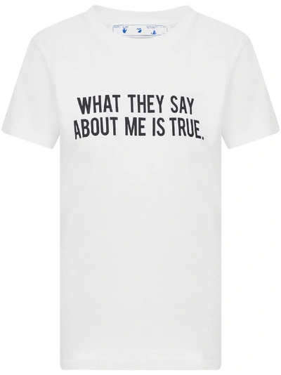 Shop Off-white Sentences T-shirt In White/black