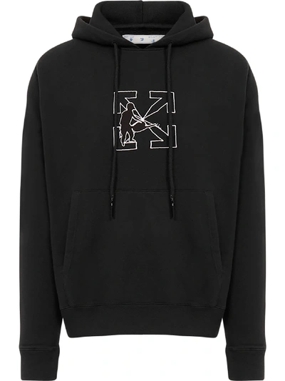 Shop Off-white Logo Workers Sweatshirt In Black