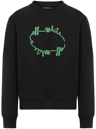 Shop Off-white Sweatshirt In Black/green