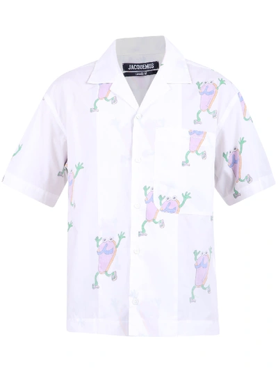 Shop Jacquemus Printed Shirt In White