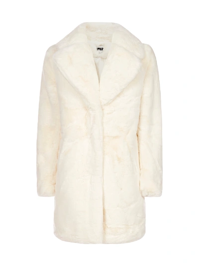 Shop Apparis Sasha Faux Fur Coat In Ivory