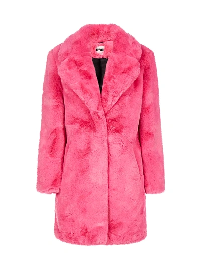 Shop Apparis Sasha Faux Fur Coat In Bubble Pink