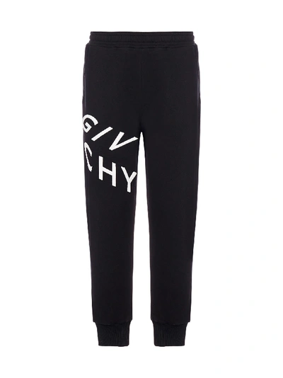 Shop Givenchy Logo Cotton Jogging Pants In Black