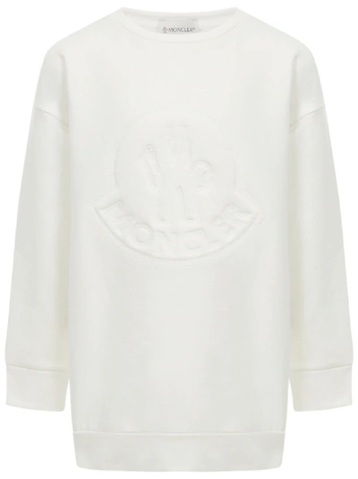 Shop Moncler Enfant Sweatshirt In Cream