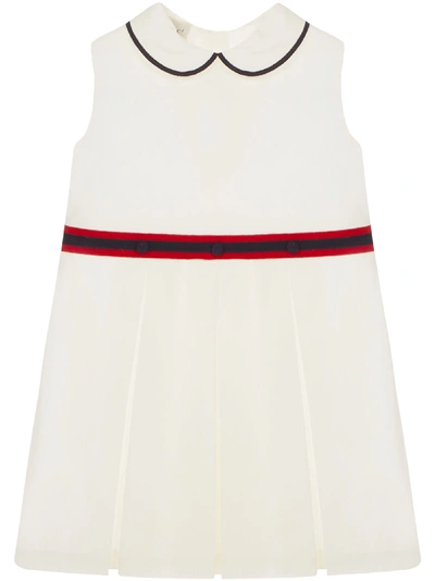 Shop Gucci Junior Dress In White