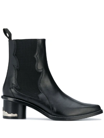 Shop Toga Block Heel Ankle Boots In Black