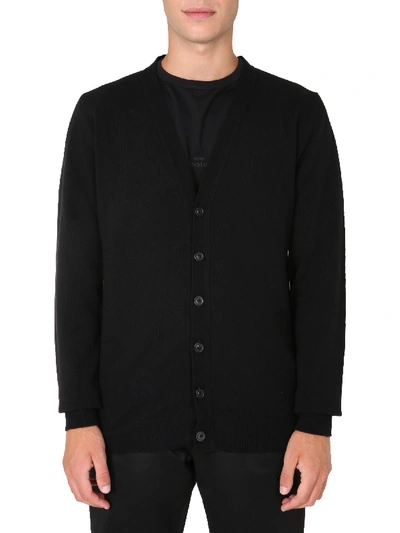 Shop Maison Margiela V-neck Cardigan In Black