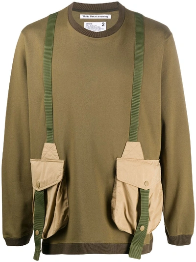 Shop White Mountaineering Utility Pocket Sweatshirt In Green