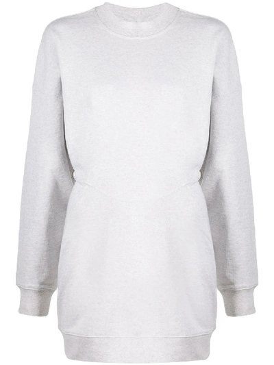 Shop Alexander Wang T Crew Neck Sweatshirt Dress In Grey