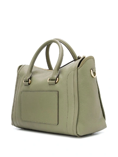 Shop Michael Michael Kors Carine Leather Bag In Green